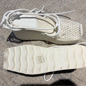 Bottega Veneta Cream Espadrille Flats